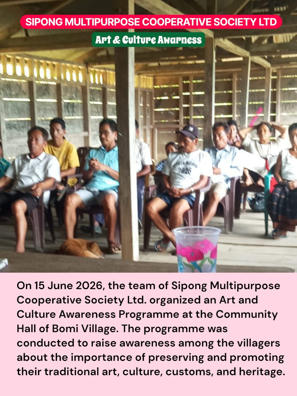 SIPONG Art and Culture Awareness Programme poster and participants