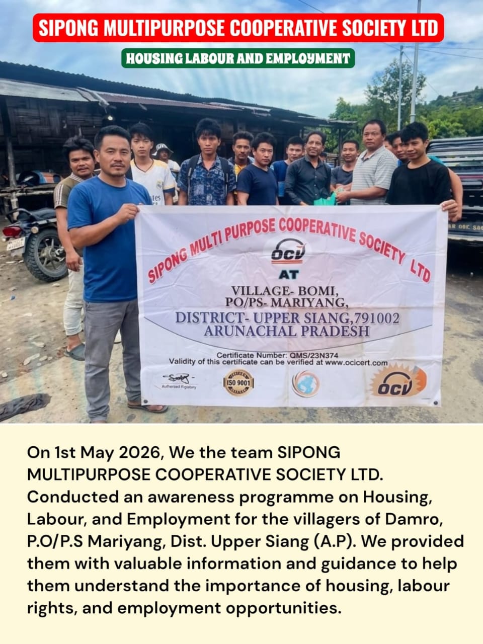 Housing labour and employment awareness programme